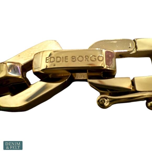 Eddie Borgo Supra Link Gold Chain Necklace 12K Finish Heritage Luxe Statement - Picture 12 of 16